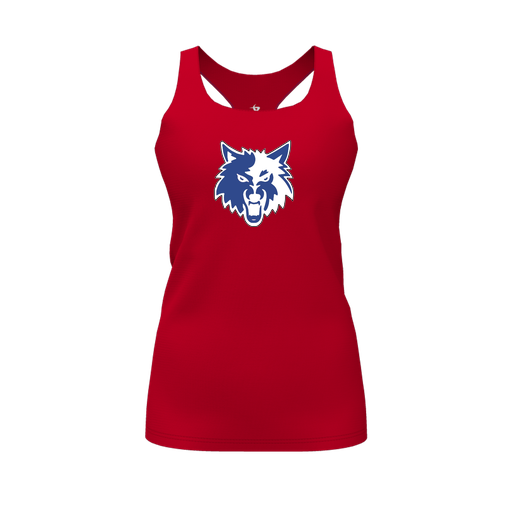 [FT0TRBRD-FYS-LOGO2] Decker Racerback Tank Top (Female Youth S, Red, Logo 2)