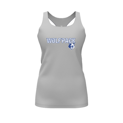 [FT0TRBGY-FYS-LOGO1] Decker Racerback Tank Top (Female Youth S, Gray, Logo 1)