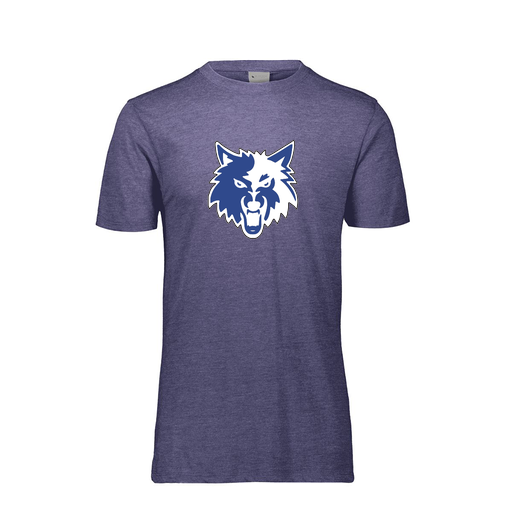 [FTSCUBNV-YS-LOGO2] Decker Youth Tri-Blend T-Shirt - Short Sleeve (Youth S, Navy, Logo 2)