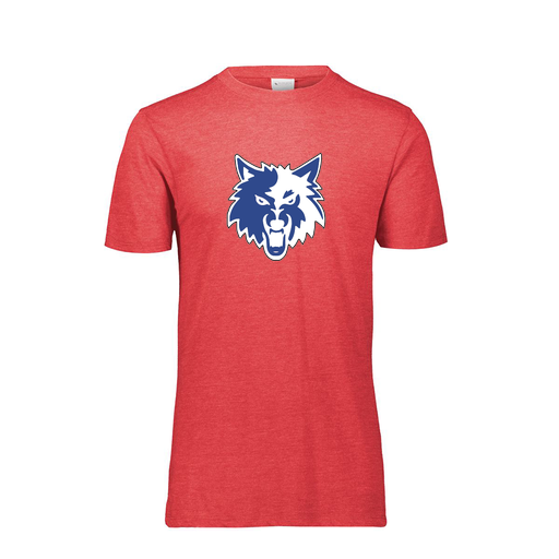 [FTSCUBRD-YS-LOGO2] Decker Youth Tri-Blend T-Shirt - Short Sleeve (Youth S, Red, Logo 2)