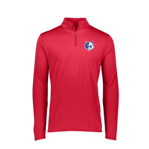 [FTLQFLRD-FAXS-LOGO2] Decker Women's Flex-Lite 1/4 Zip Shirt (Female Adult XS, Red, Logo 2)