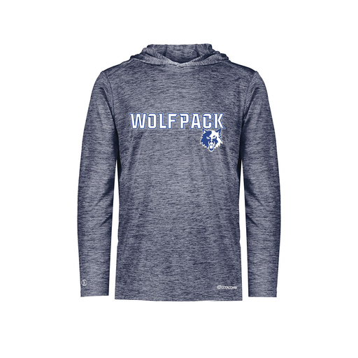 [FOLHCGNV-AS-LOGO1] Decker Men's Charge Hoodie (Adult S, Navy, Logo 1)