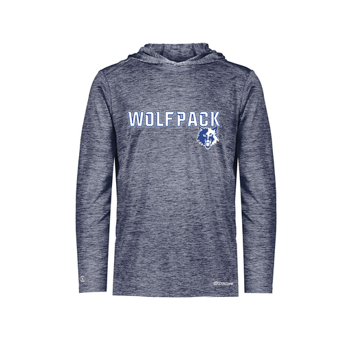 [FOLHCGNV-YS-LOGO1] Decker Youth Charge Hoodie (Youth S, Navy, Logo 1)