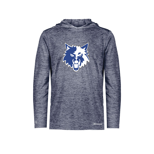 [FOLHCGNV-YS-LOGO2] Decker Youth Charge Hoodie (Youth S, Navy, Logo 2)