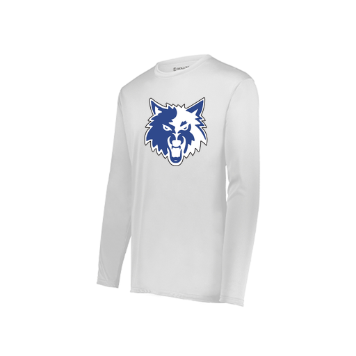 [222822.005.XS-LOGO2] Men's LS Smooth Sport Shirt (Adult XS, White, Logo 2)
