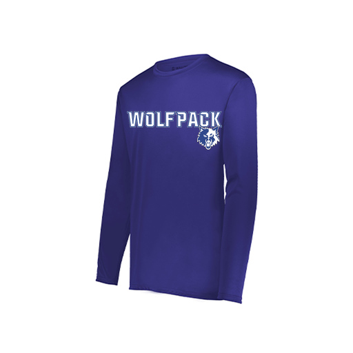 [222822.747.XS-LOGO1] Men's LS Smooth Sport Shirt (Adult XS, Purple, Logo 1)