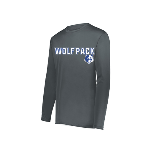 [222822.059.XS-LOGO1] Men's LS Smooth Sport Shirt (Adult XS, Gray, Logo 1)