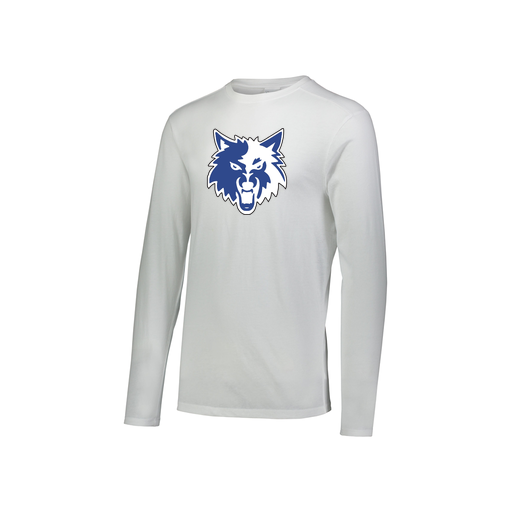 [FTLCUBWH-YS-LOGO2] Decker Youth Tri-Blend T-Shirt - Long Sleeve (Youth S, White, Logo 2)